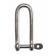 AISI 316 S.S. Long D Shackles Captive Pin 8 mm