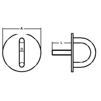 S.S. Round Pad Eye 8 mm