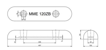 MME Hull/Rudder Anode Zinc MME120ZB