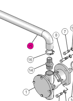 Northern Lights 18-11203 - Hose, Raw Water Pump Outlet 