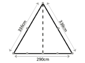 Talamex Triangular Sun Awning White 336x336x290cm
