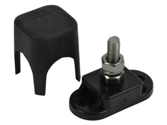BEP IS-6MM-1/DSP - Insulated Studs Single 1x6mm Negative Black With Cover