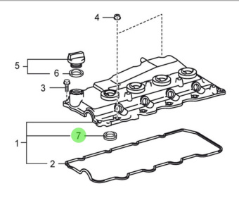 Nanni Diesel 970316128 - Nozzle Holder Gasket for T4 Series Engines