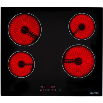 Klass Ceramic Hob - Glass, Outer Size 590 x 520 mm