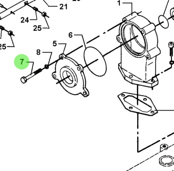 Bukh 500D2373 - M8x65 Machine Bolt for DV36 and DV48 Hand Start