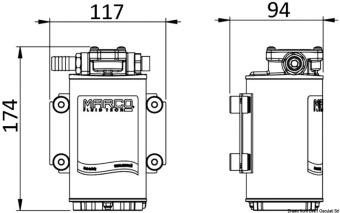 Osculati 16.190.44 - Marco Electric Pump Oil Pouring/Replacem. 24 V 5 A