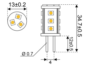 Talamex Super LED 15 8-30V G4-Under