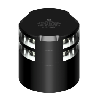 Lopolight 201-012ST-B-CD - Navigation Light 2NM 360° White, Double, Black W/Conn & Alu-Base CD