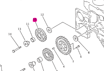 Northern Lights 6212-31-6100 - Idler Gear Assembly