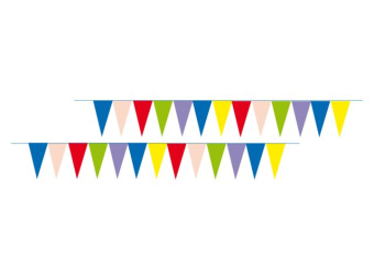 Talamex Decoration Marine Colored Flags – 12 m Garland, 180x360 mm