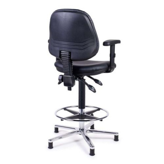 Hollex Steering Chair Delta II Faux Leather Black