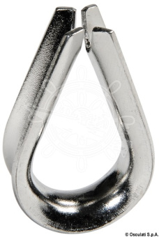 Osculati Mirror-Polished Stainless Steel Wire Rope Thimbles, 2–40 mm