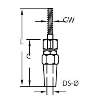 A4 Ø4 mm Threaded Terminal - Quick Crimping