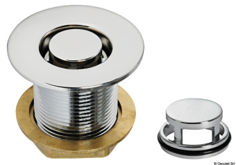 Osculati Chromed Brass Cockpit Flush Drain with Removable Filter Threaded and Hose Connector Versions