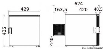 Osculati 50.039.00 - Isotherm - "Cruise 40 Cubic" 40-L Cockpit Refrigerator/Freezer