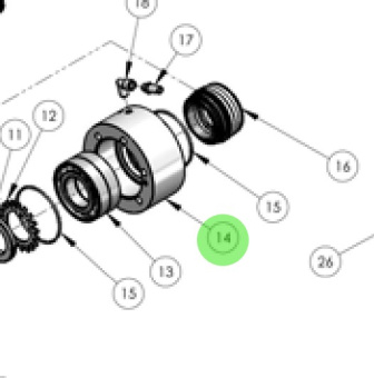 Alamarin Jet 10355 - Bearing Housing for Jet-288 Water Jets