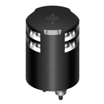 Lopolight 300-112G2ST+141-B-CD - Navigation Light 3NM 360° White, Double + 3NM 135° Red Suez Stop, Black