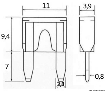 Osculati 14.006.15 - Small Blade Fuse 15 A (100 pcs)