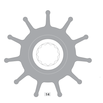 Johnson Pump 09-819B - Impeller Kit for F8 & Volvo Penta Pumps (Neoprene)