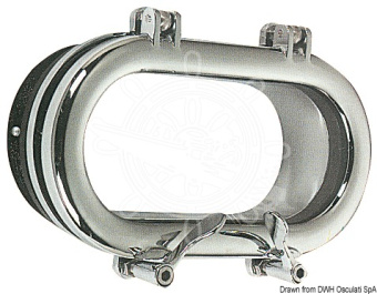 Osculati 19.698.03 - 170x482 mm chrome brass oval porthole