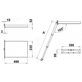 Stainless Steel Telescopic Ladders 3 Steps