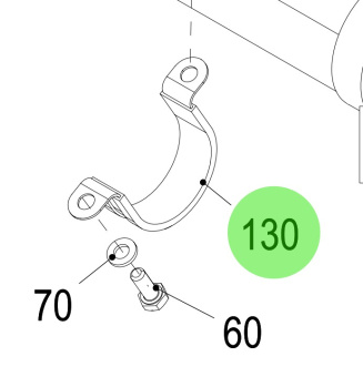 Steyr 2203731-0 - Pipe Clamp RSGU2.42/15-W5 for Steyr Engine Installations