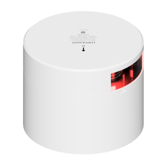 Lopolight 301-109-WH - Navigation Light 3NM 112,5° Red, Port, White Ceramic Coated