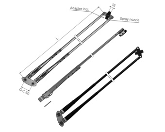 Roca 536347 - Pantograph Arm W50, Polished Stainless Steel 920-1100mm