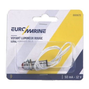 Euromarine Round Red Indicator Light - Ø11mm