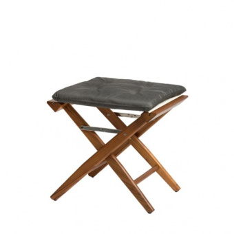 Teak Folding Director's Stool Forza Zwart Deluxe