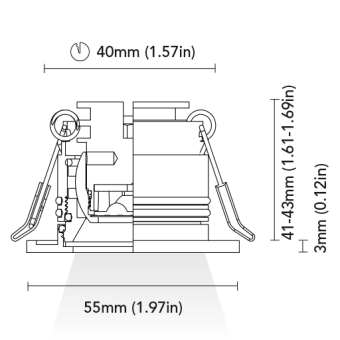 BCM Downlight Cassandra 2-55 AISI316 White