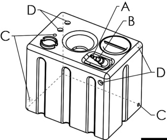 Osculati 52.194.80 - Horizontal rigid modular tank drinkable water 172l