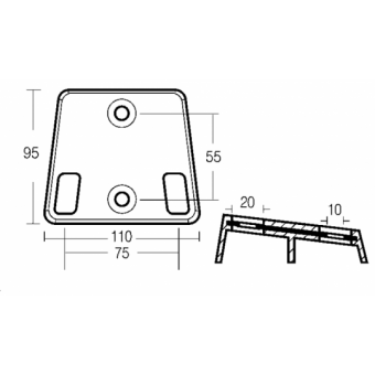 E. Polipodio Zinc Plate For OMC Cobra Engine 130-385 HP