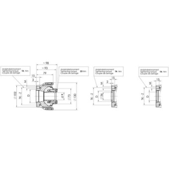 Centaflex Coupling, M-127 2.2, Max. 250nm (Pleasure Craft), D=50mm, Tk=78mm, Z=4x90°, M=M10