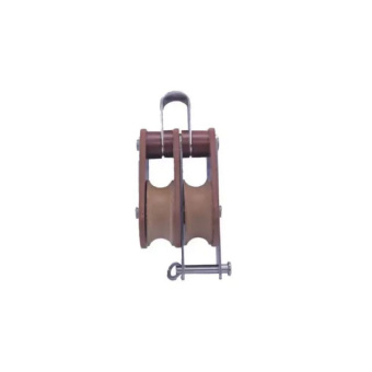 Barton T02211 – Tuphblox Double Bow Block with Becket 35mm, Plain Bearing, 2x Ø35mm Sheaves, Max Rope 12mm