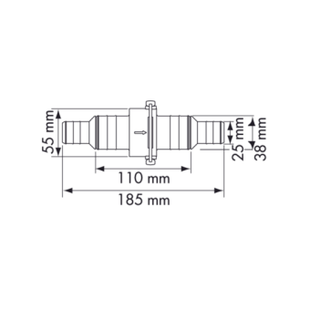 Plastimo Outlet With Non-return Valve Ø 25/38 mm