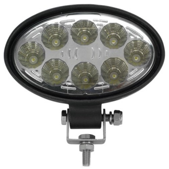 Allpa LED Deck- & Floodlight Lamp, 8-30v, LED 8x 3w, Aluminum Housing (Ø108mm), Cool White, IP67