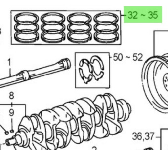 Nanni Diesel 970316148 - Oversize 1.0 Piston Ring Set for T4 Series Engines