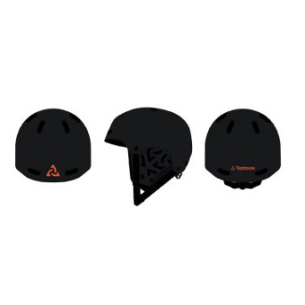 Plastimo P202476 - Typhoon Performance Watersport Helmet + Ear Protectors-Black/Solar M (55-57cm)