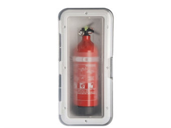 Nuova Rade 196666 - White Storage Case for Fire Extinguisher With Transparent Door, 1kg