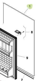 Isotherm SGA00059AA – Masonite Grey Door Front Panel for Cruise CR130 Fridge