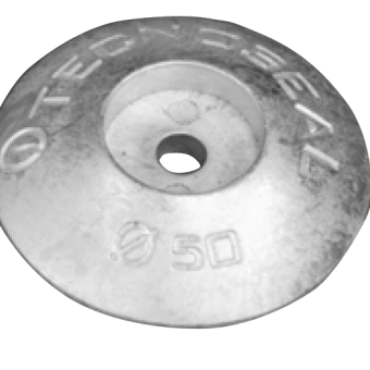 Tecnoseal Aluminium Disc Sacrificial Anodes for Rudders & Trim Tabs