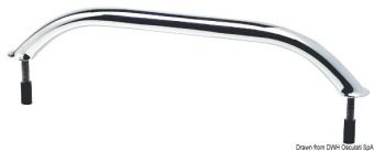 Osculati 41.910.09 - Oval Pipe Handrail AISI316 External Screws 220 mm
