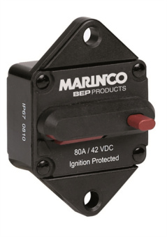 BEP 185060P-01-1 - 185 Series Switchable Thermal Circuit Breaker Waterproof Panel Mount 60 Amp