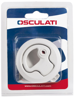 Osculati 38.147.20 - Flush Pull Latch White Nylon With Lock