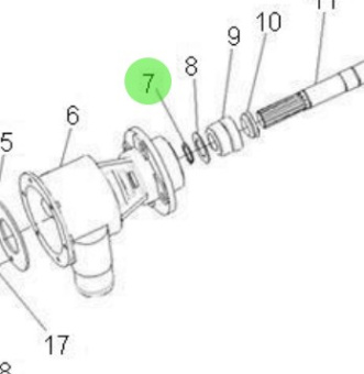 Nanni Diesel 970313127 - Sea Water Pump Circlips for N4 and TDI Engines