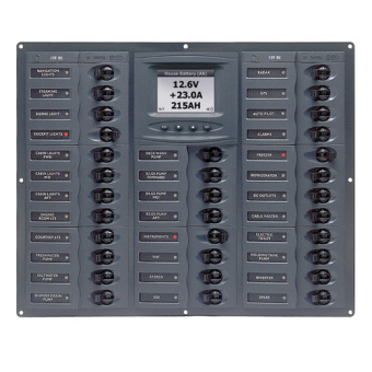 BEP M32-DCSM - Millennium Series DC Circuit Breaker Panel With Digital Meters, 32SP DC12V