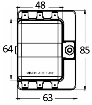 Osculati 14.101.04 - Fuse Holder Box For Small Fuses 4 Outputs