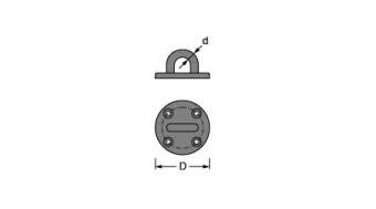 Antal 7208 - Stainless Steel Pad-Eye For Block Series OPF-70