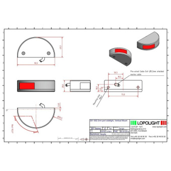 Lopolight 301-002 - Port Navigation Light 112.5° Red 2 NM Anodized Aluminum